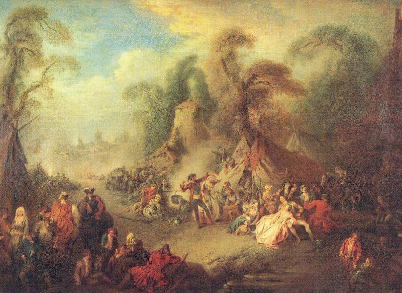 Pater, Jean-Baptiste A Country Festival with Soldiers Rejoicing china oil painting image